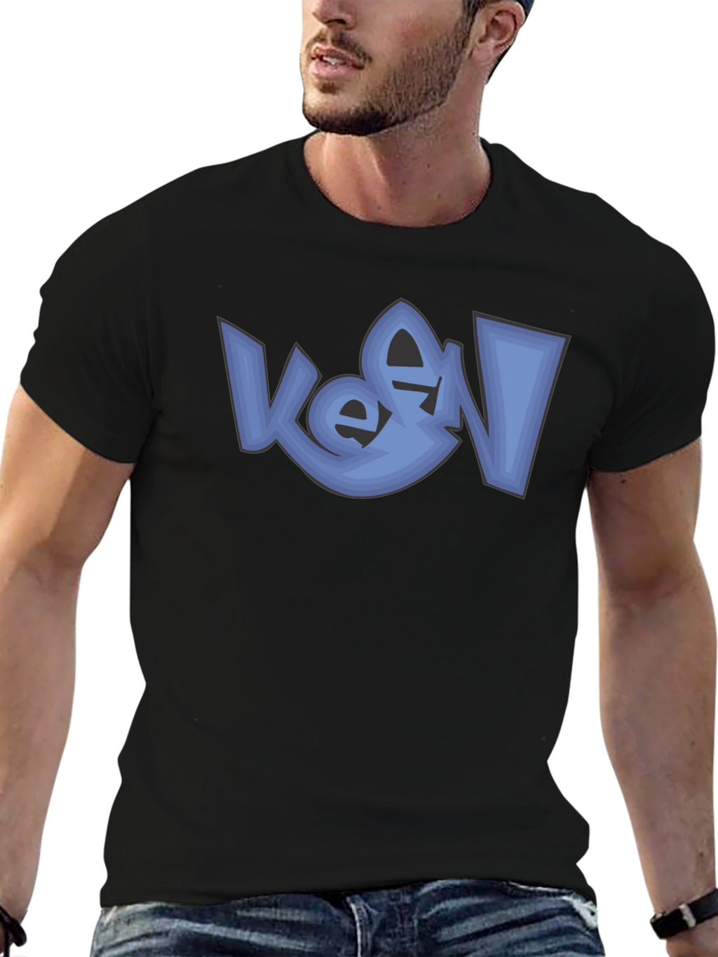 Modern Graphic Tee - Blue Urban Design