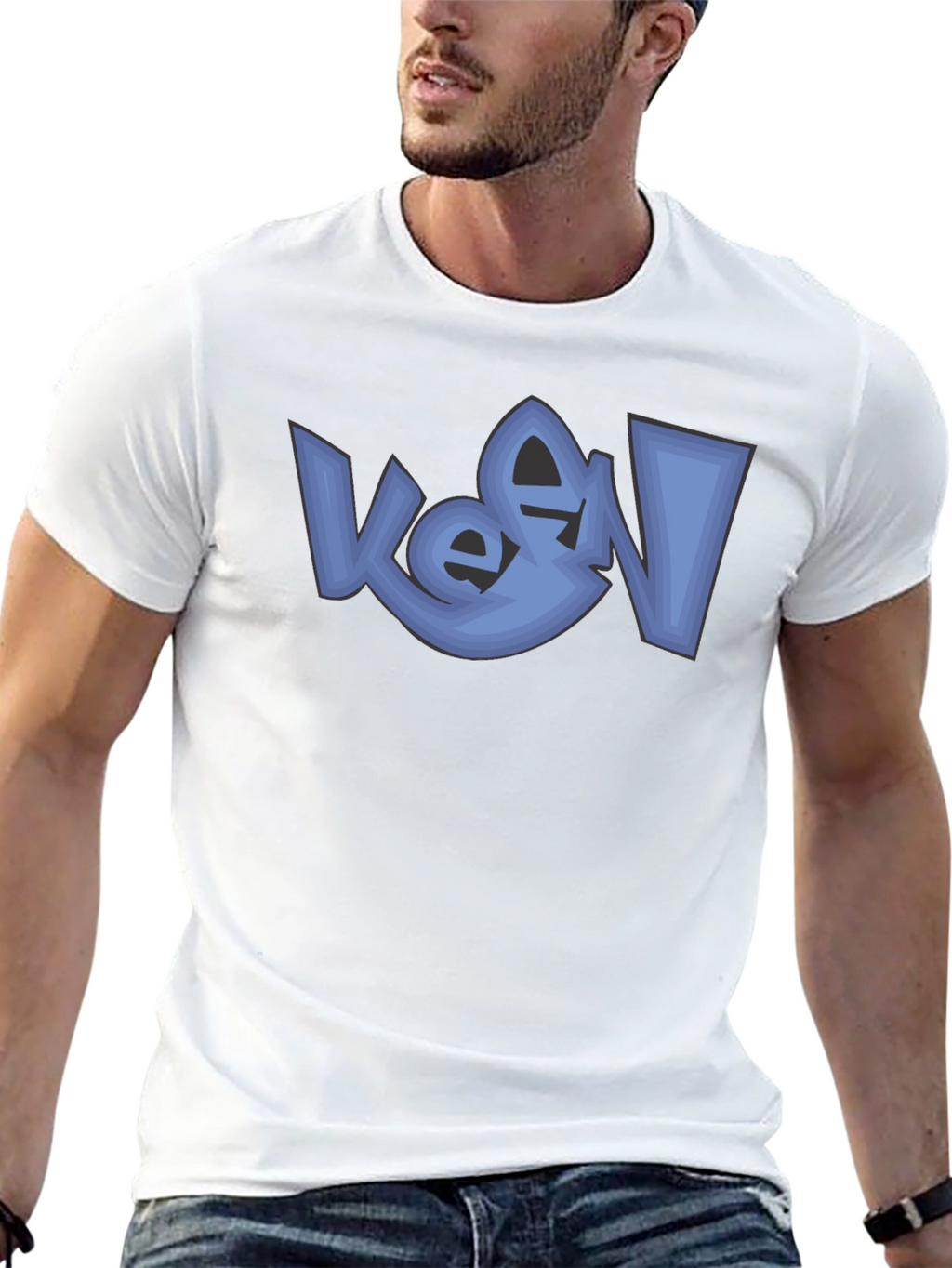 Modern Graphic Tee - Blue Urban Design
