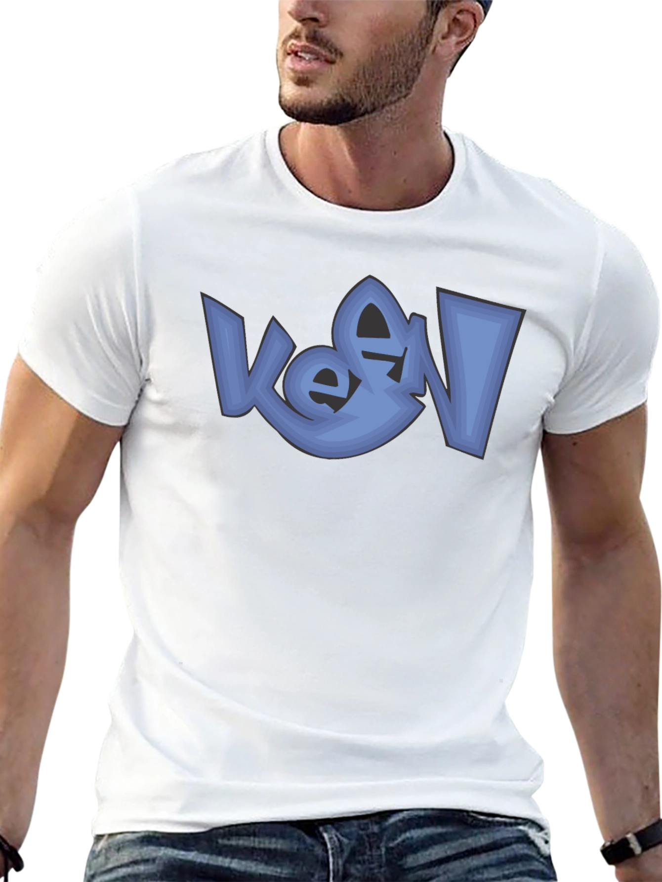 Modern Graphic Tee - Blue Urban Design