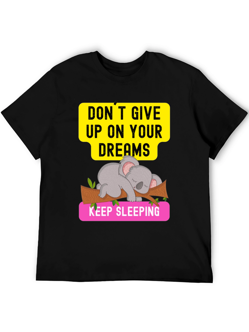 Dreaming Koala Graphic Tee - Sleepy Animal T-Shirt