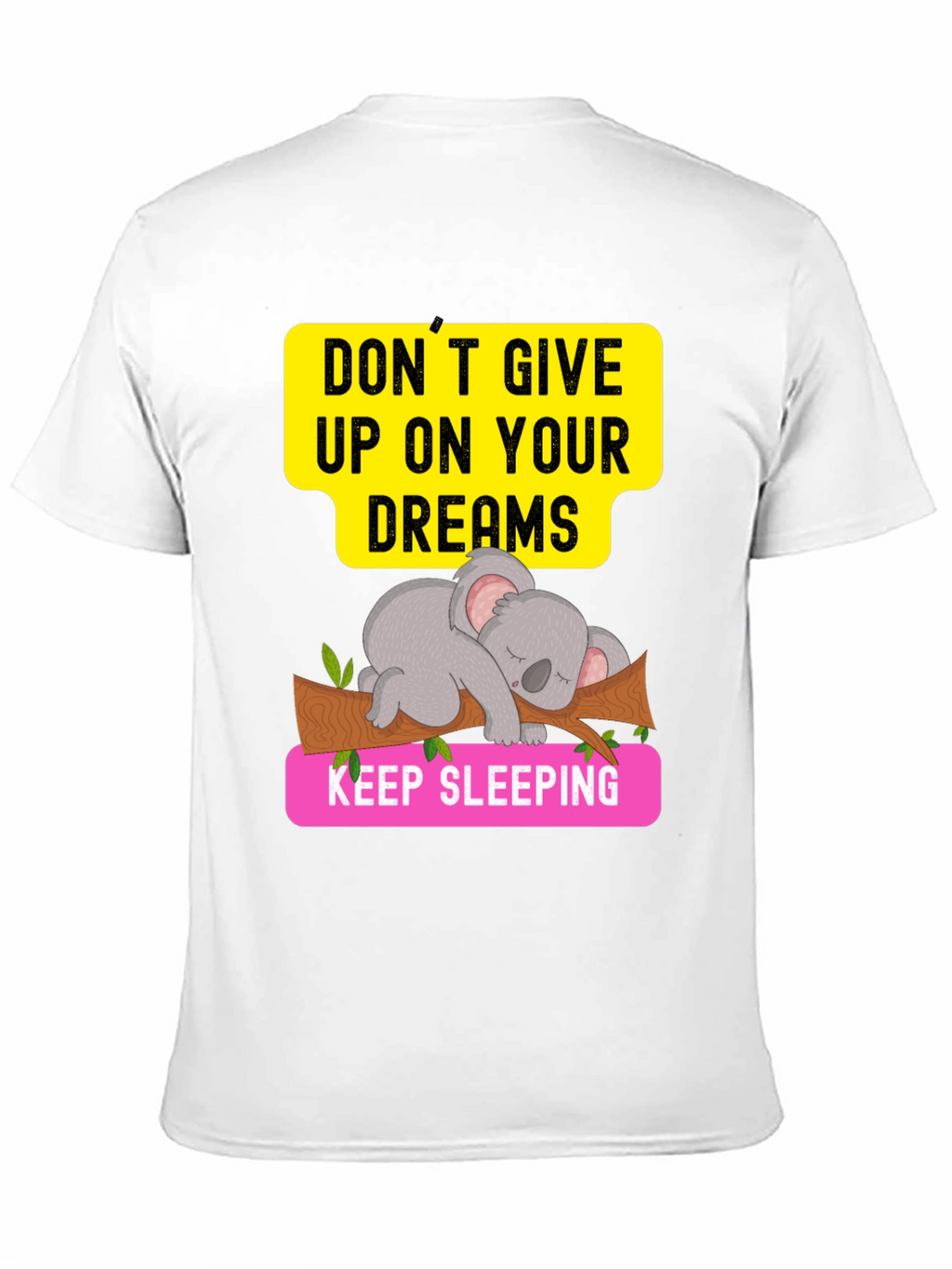 Dreaming Koala Graphic Tee - Sleepy Animal T-Shirt