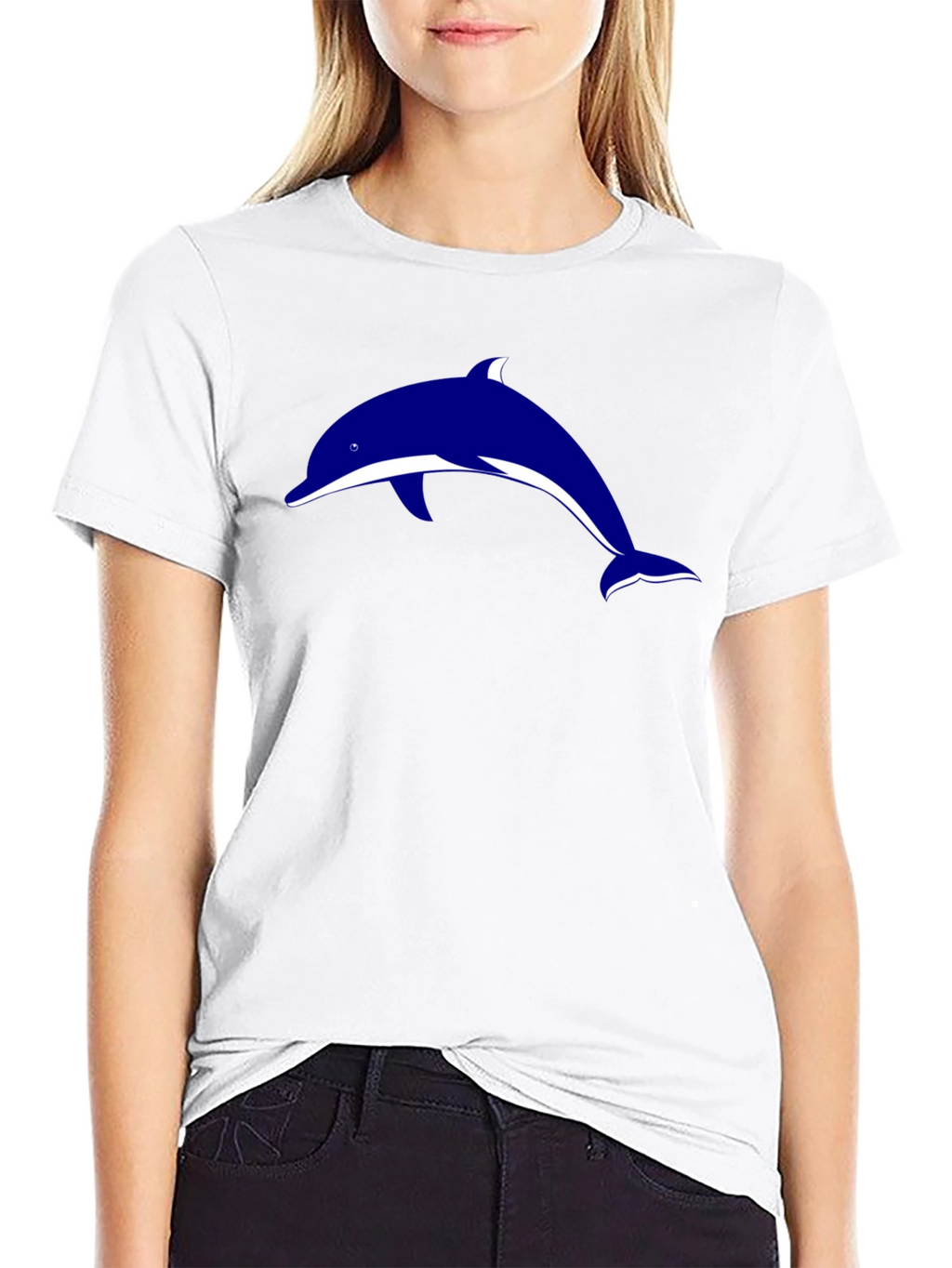 Black Dolphin Graphic Tee - Stylish Casual Wear