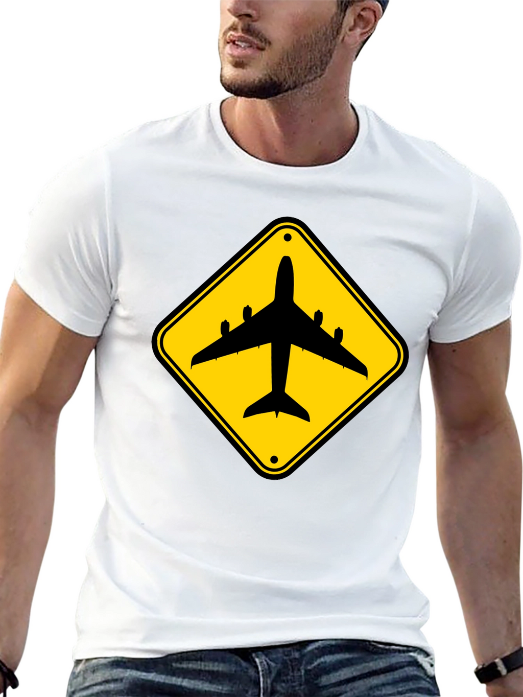 Airplane Sign T-Shirt - Aviation Enthusiast Tee
