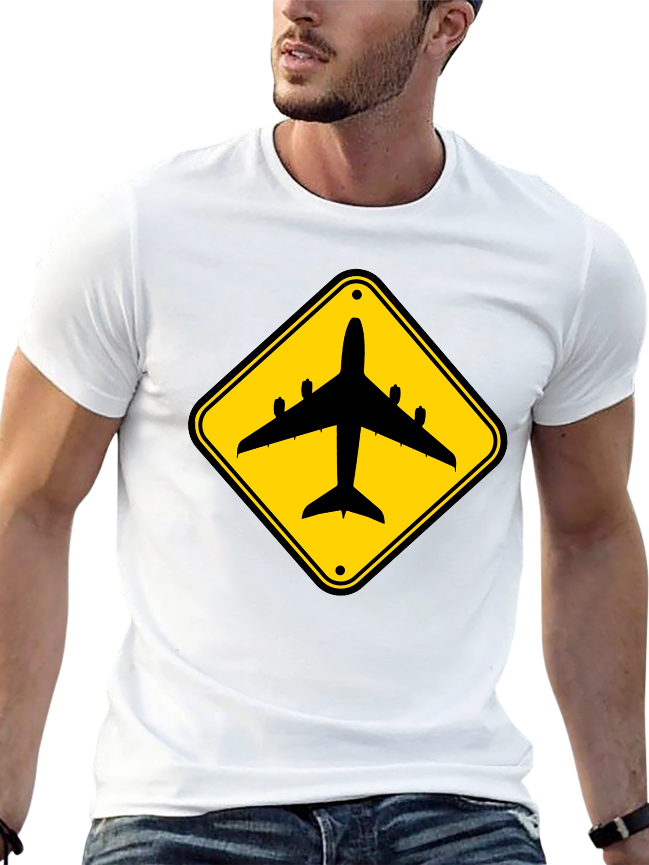 Airplane Sign T-Shirt - Aviation Enthusiast Tee
