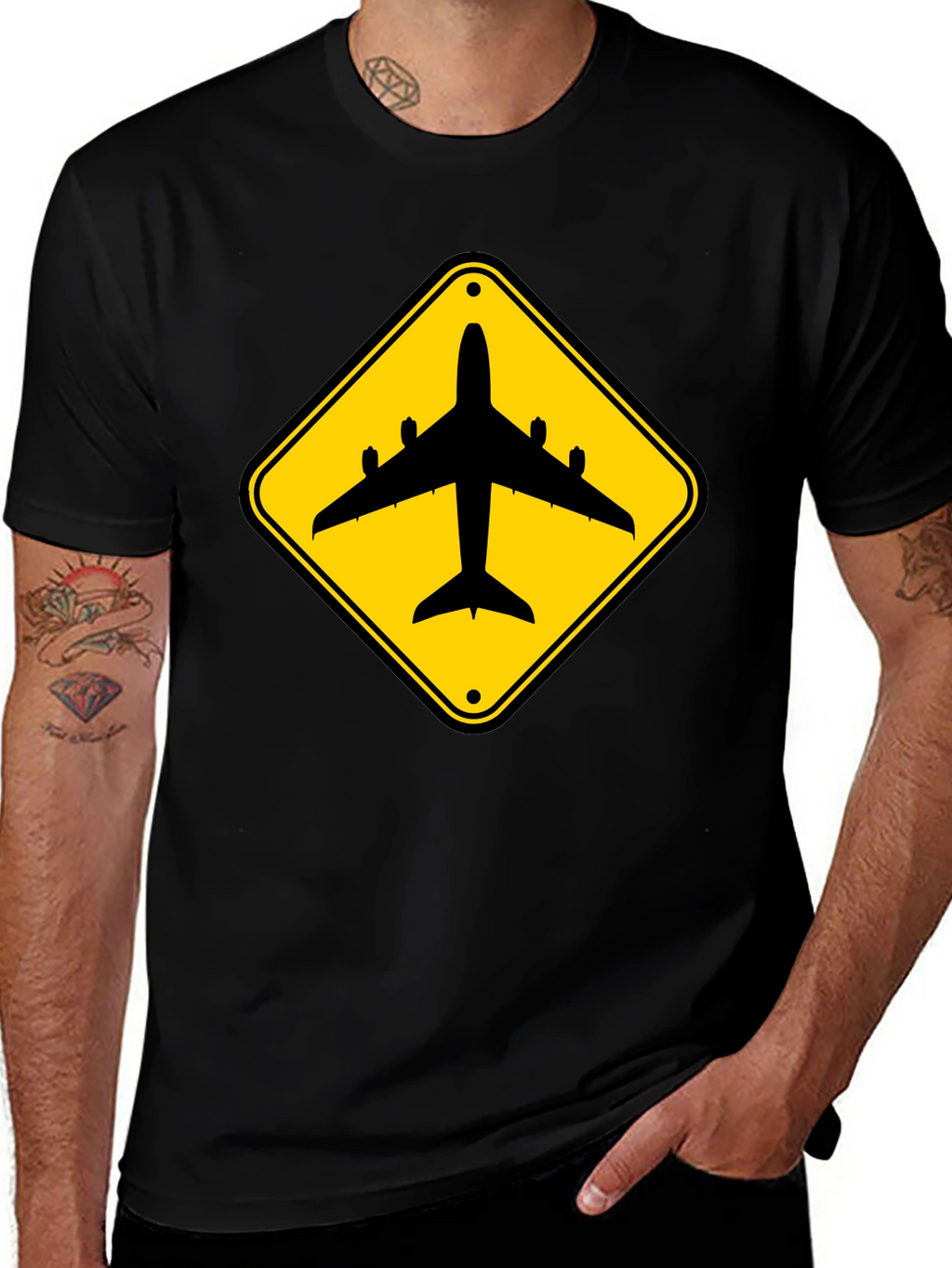 Airplane Sign T-Shirt - Aviation Enthusiast Tee