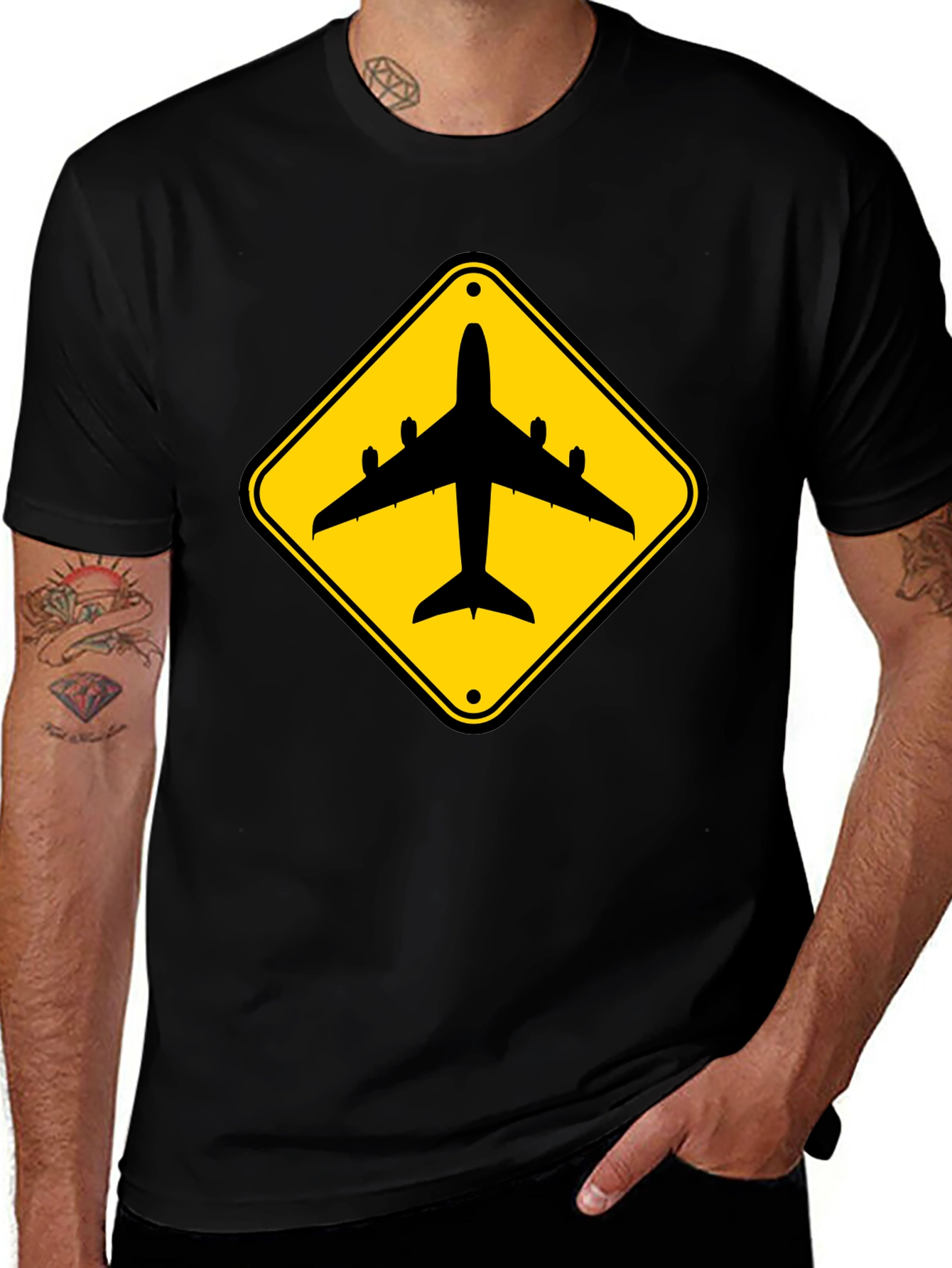 Airplane Sign T-Shirt - Aviation Enthusiast Tee