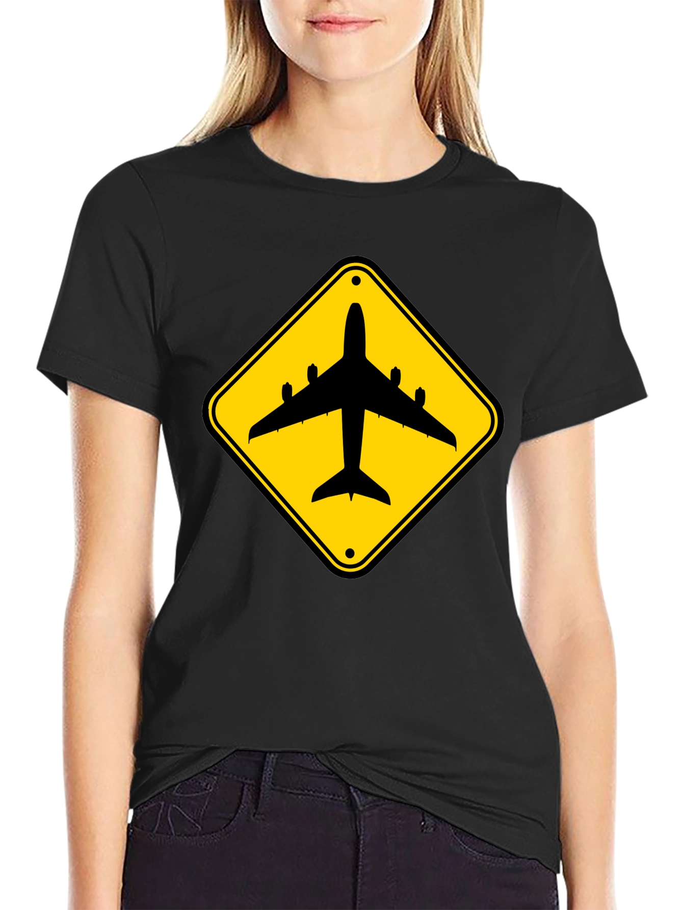 Airplane Sign T-Shirt - Aviation Enthusiast Tee