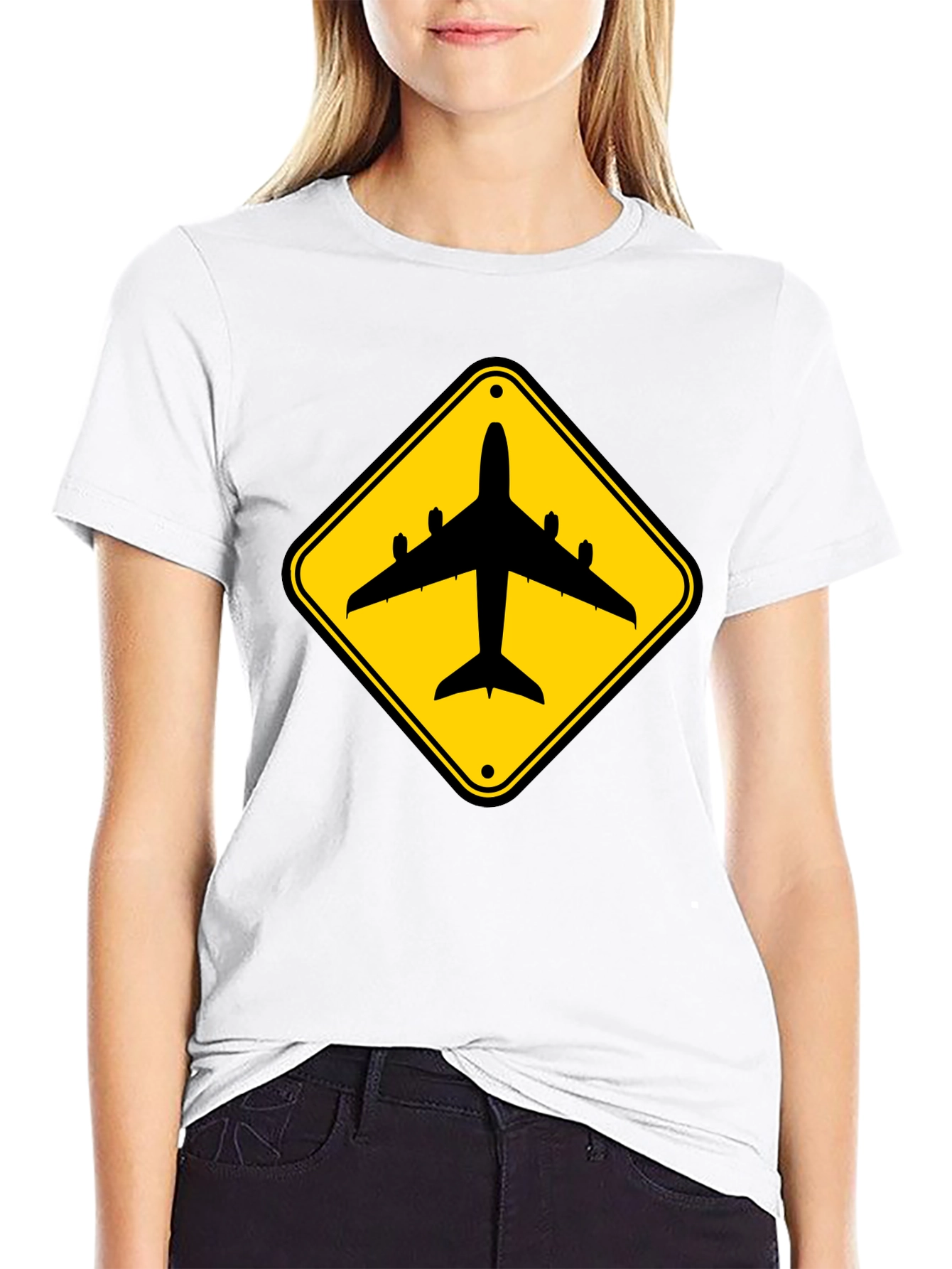 Airplane Sign T-Shirt - Aviation Enthusiast Tee