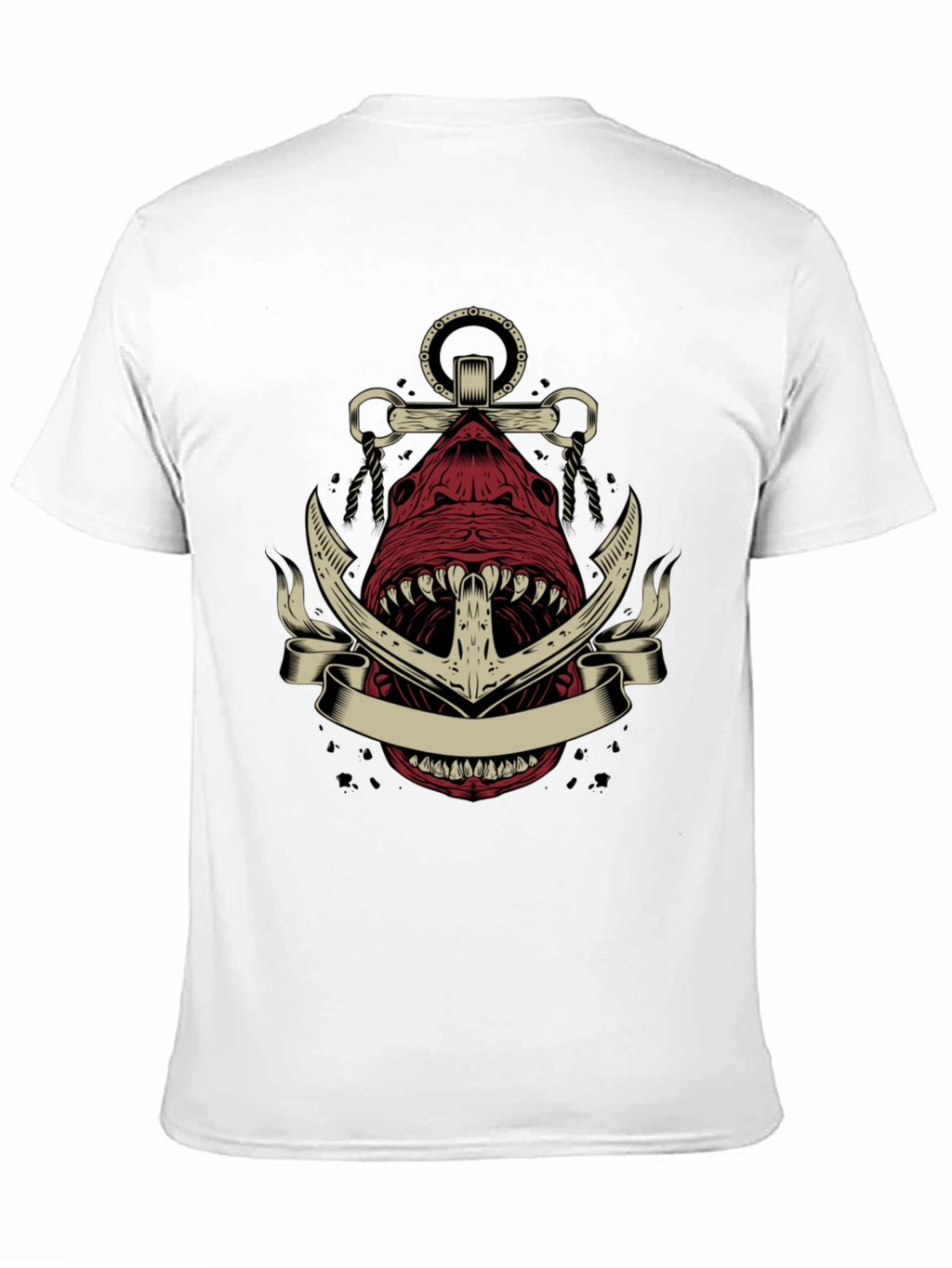 Anchor Shark Graphic Tee - Nautical Style