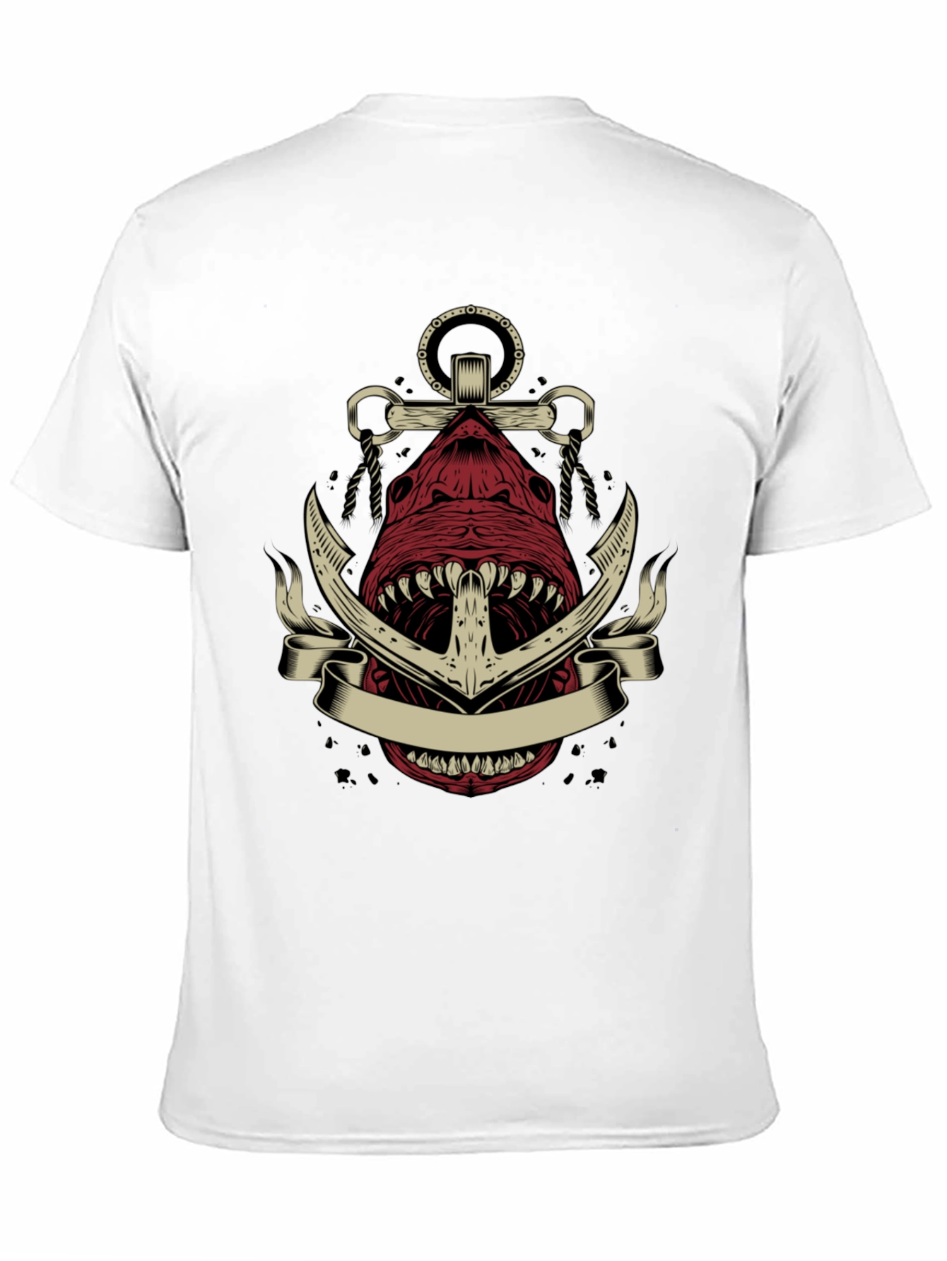 Anchor Shark Graphic Tee - Nautical Style
