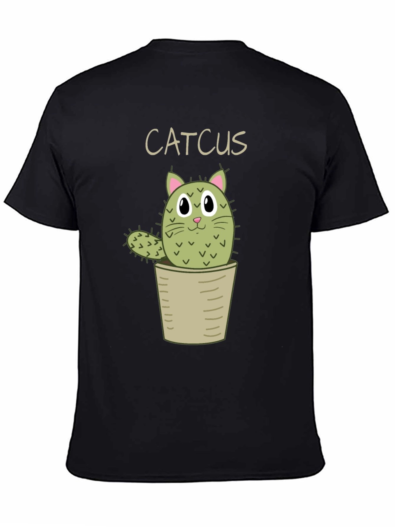 Catcus T-Shirt - Cute Cartoon Cactus Cat Tee