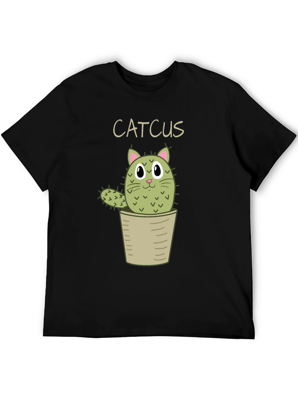 Catcus T-Shirt - Cute Cartoon Cactus Cat Tee
