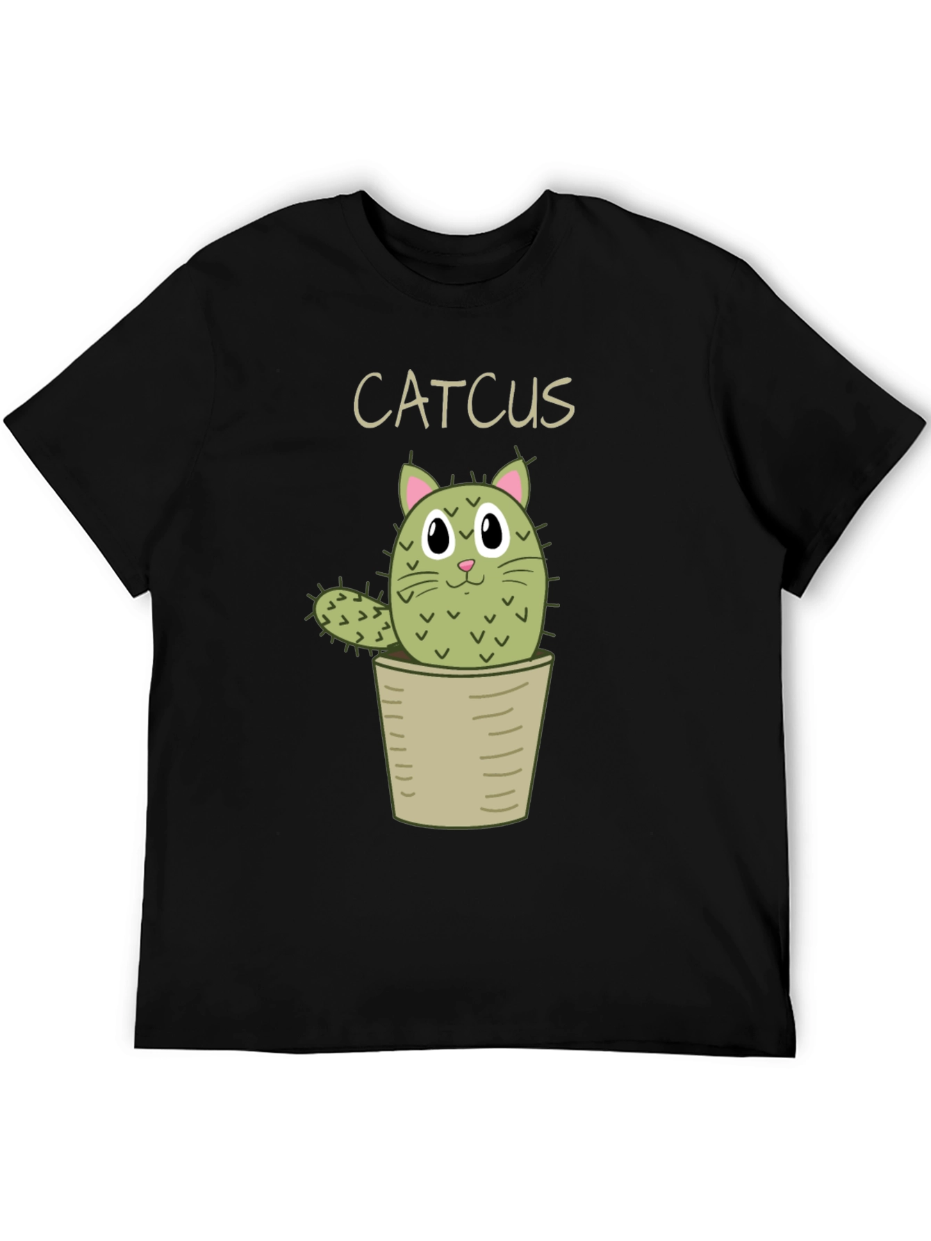 Catcus T-Shirt - Cute Cartoon Cactus Cat Tee