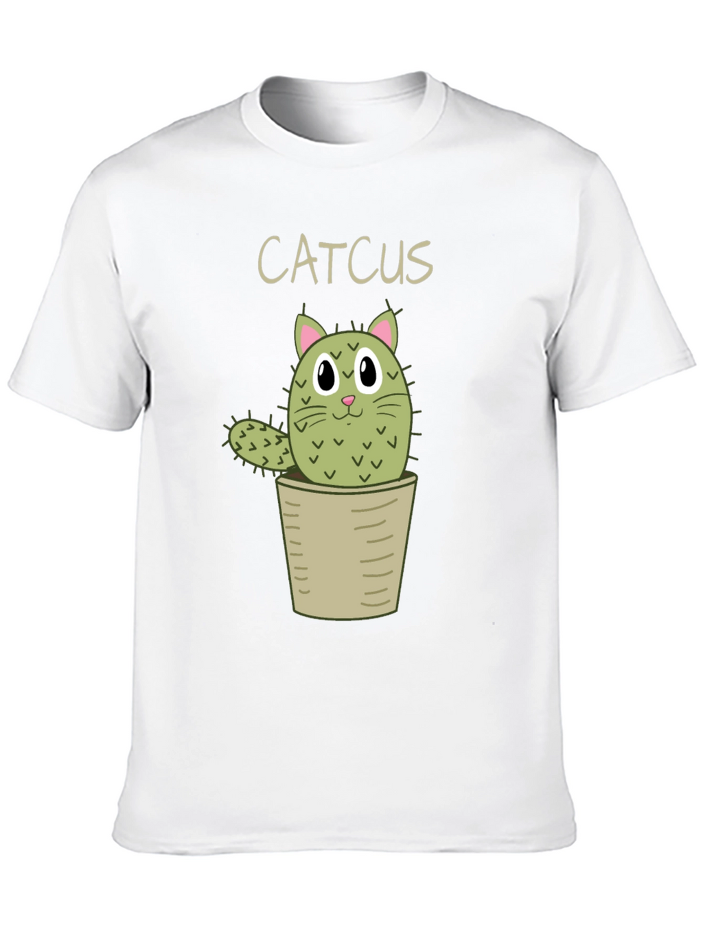 Catcus T-Shirt - Cute Cartoon Cactus Cat Tee