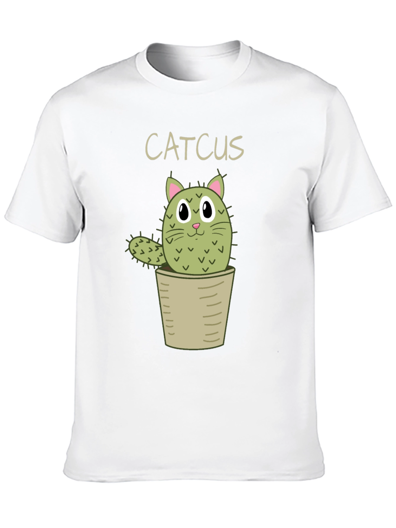Catcus T-Shirt - Cute Cartoon Cactus Cat Tee