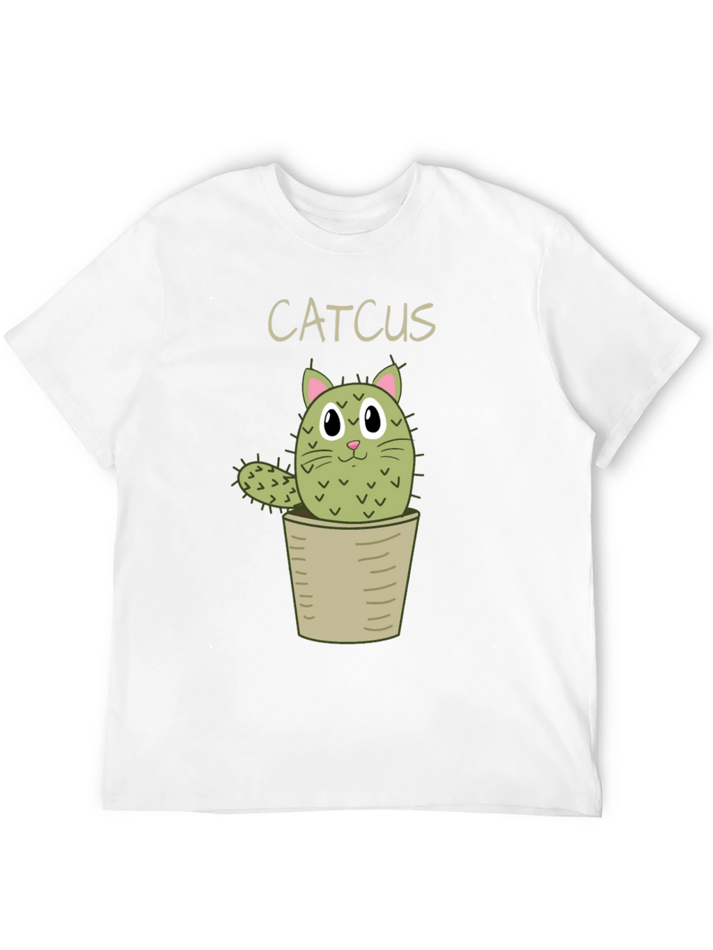 Catcus T-Shirt - Cute Cartoon Cactus Cat Tee