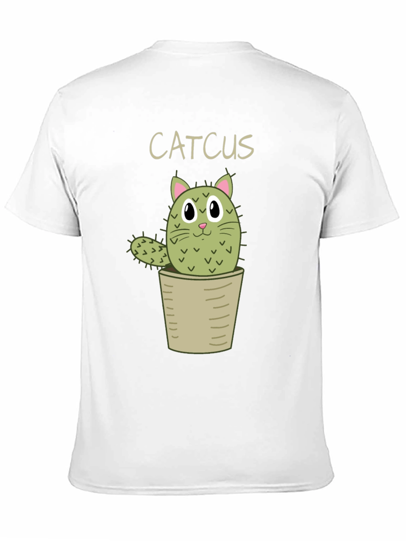 Catcus T-Shirt - Cute Cartoon Cactus Cat Tee