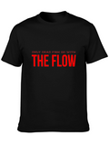 Only Dead Fish Go With The Flow Black T-Shirt