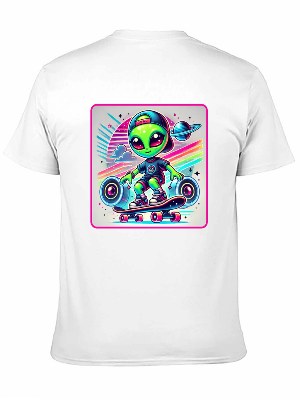 Skateboarding Alien Graphic Tee