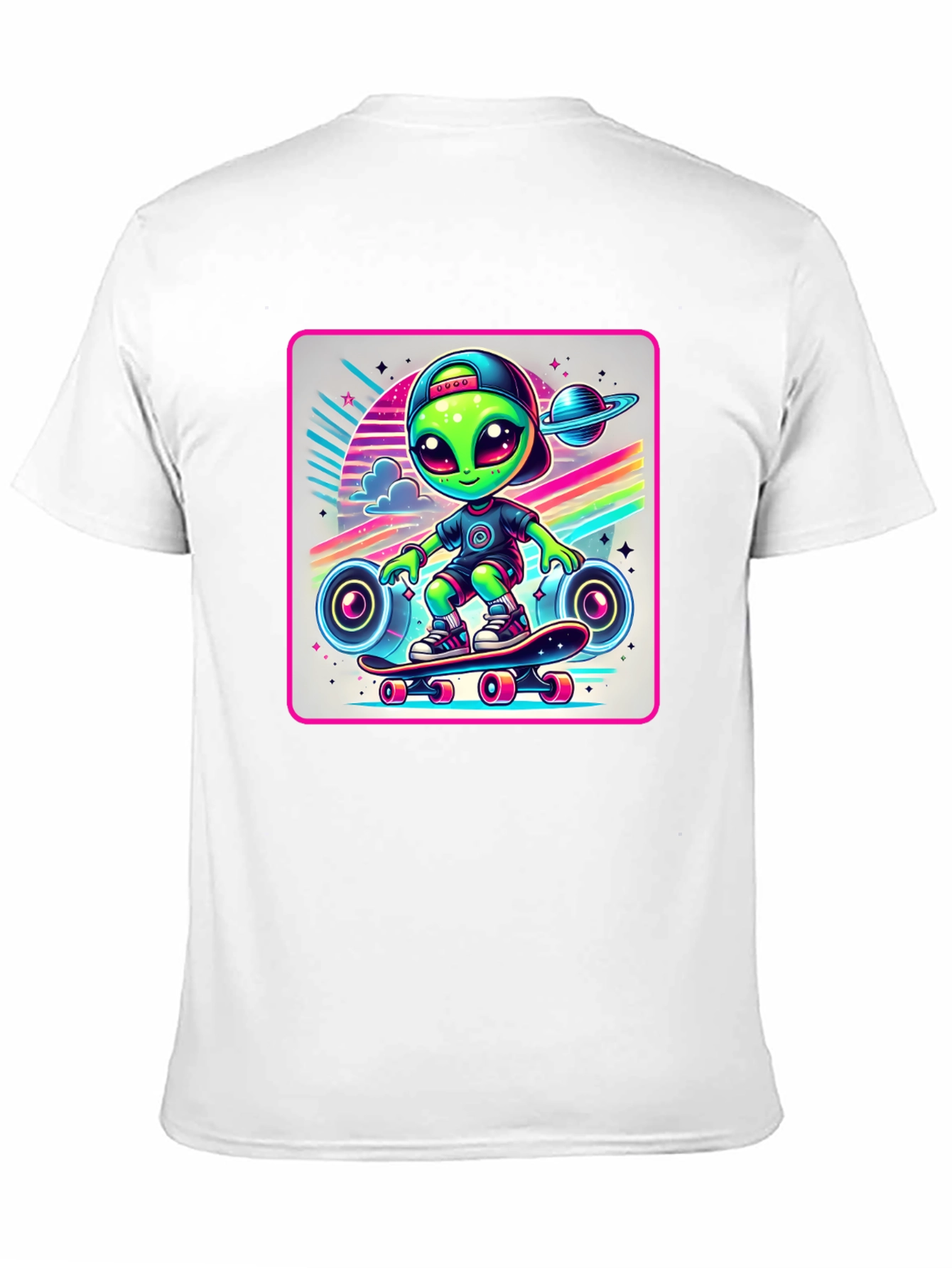 Skateboarding Alien Graphic Tee