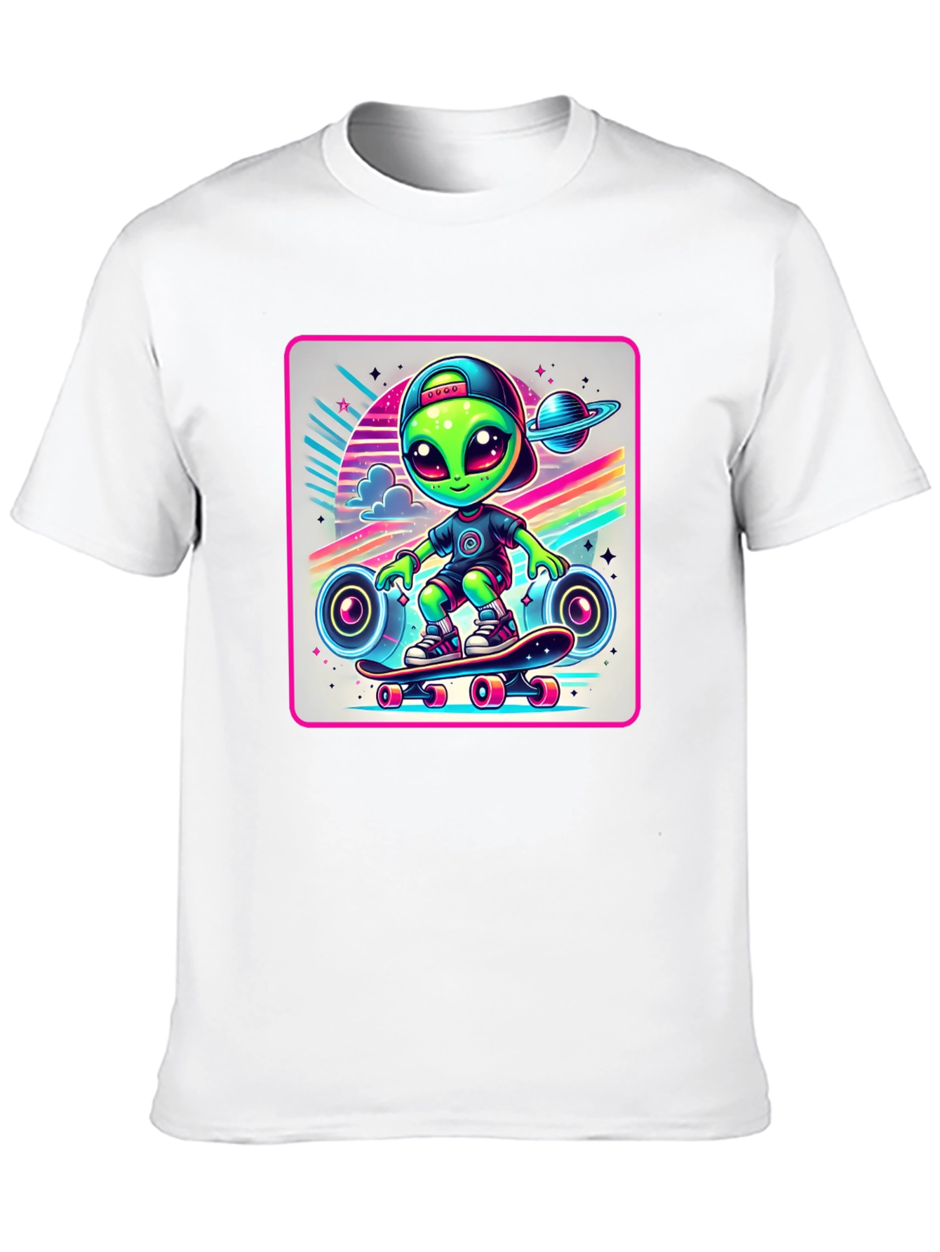 Skateboarding Alien Graphic Tee