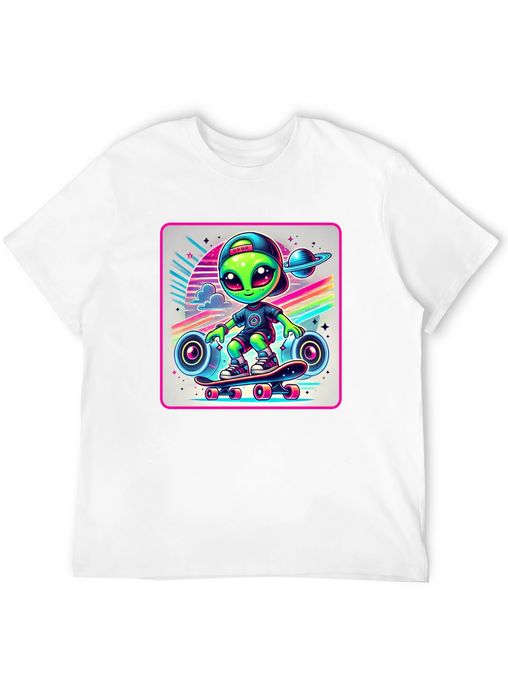 Skateboarding Alien Graphic Tee