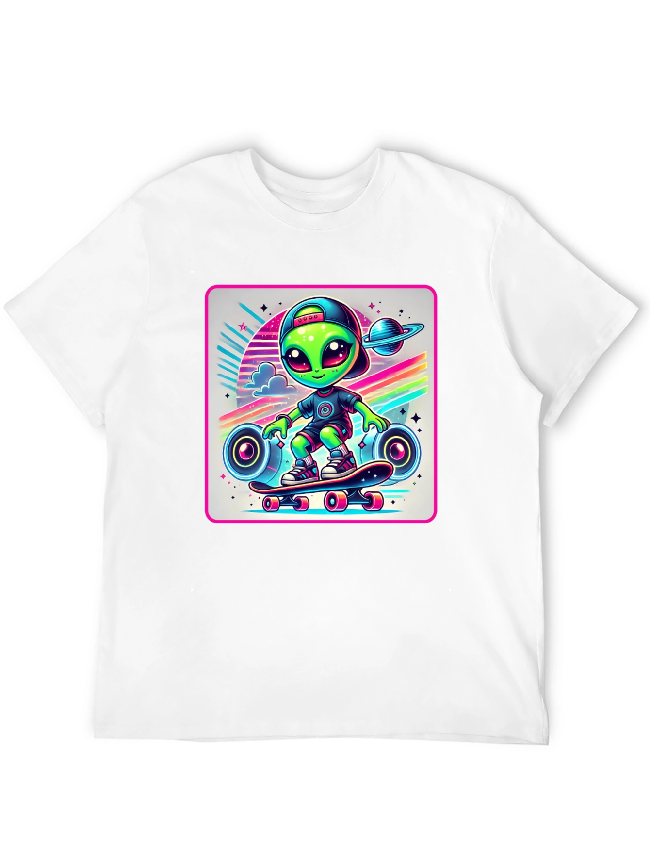 Skateboarding Alien Graphic Tee