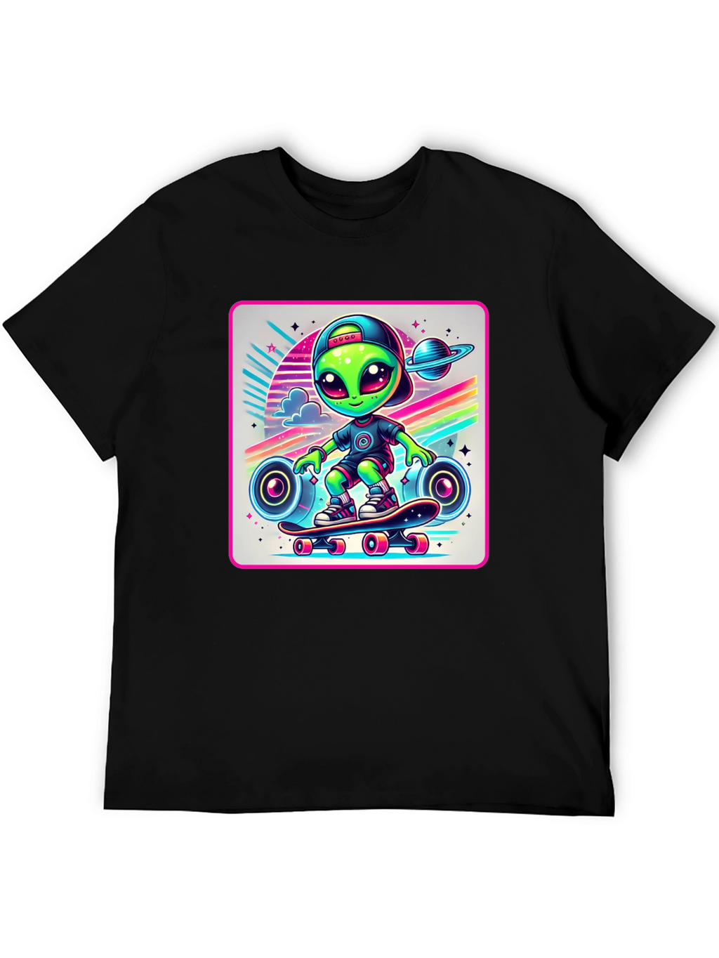 Skateboarding Alien Graphic Tee