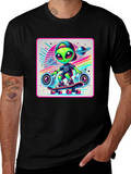 Skateboarding Alien Graphic Tee