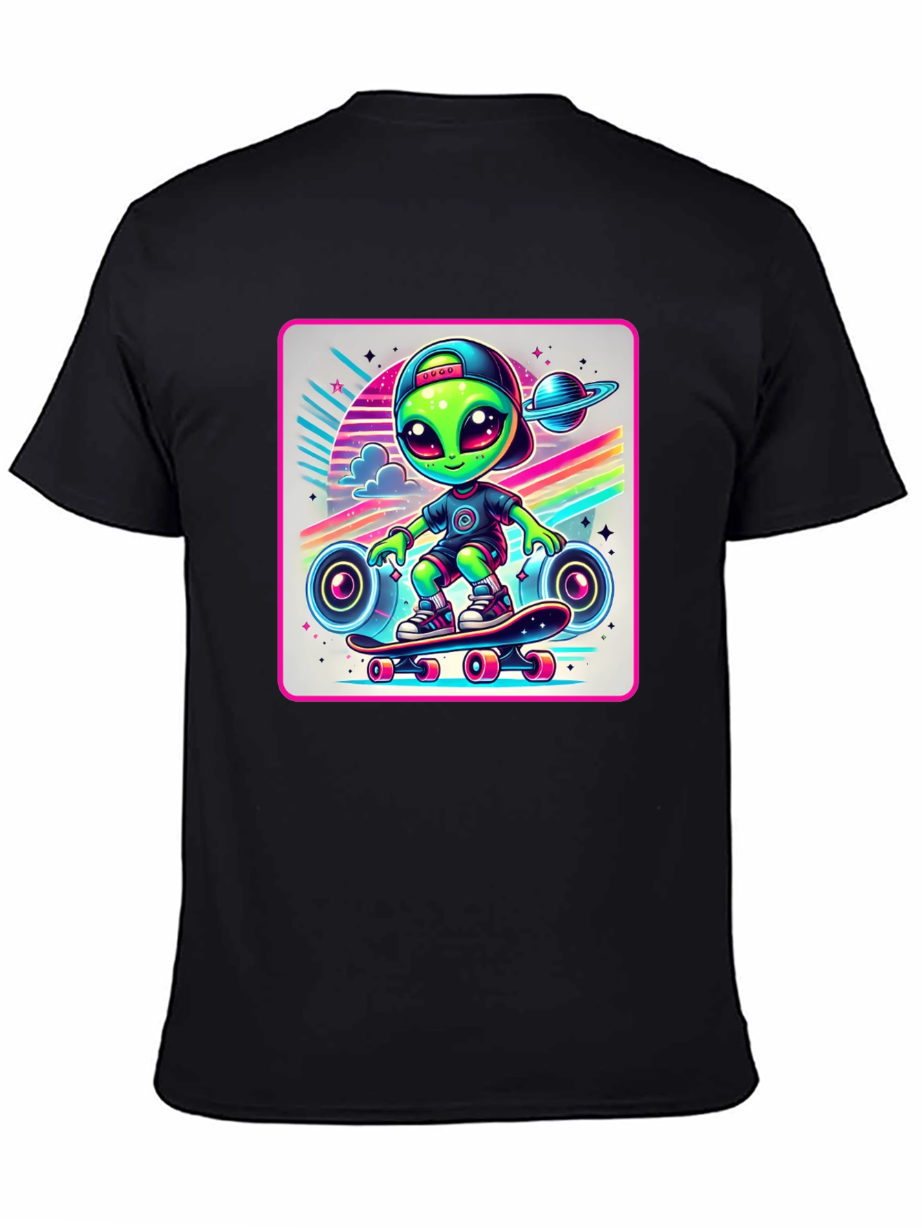 Skateboarding Alien Graphic Tee