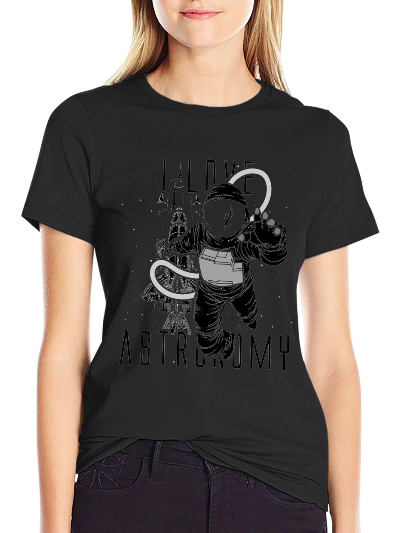 Astronomy Lover Black Graphic Tee