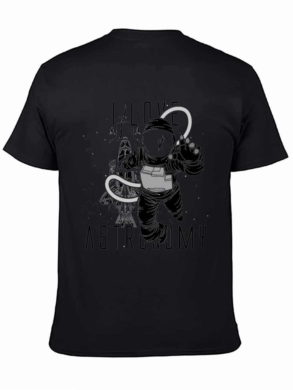 Astronomy Lover Black Graphic Tee