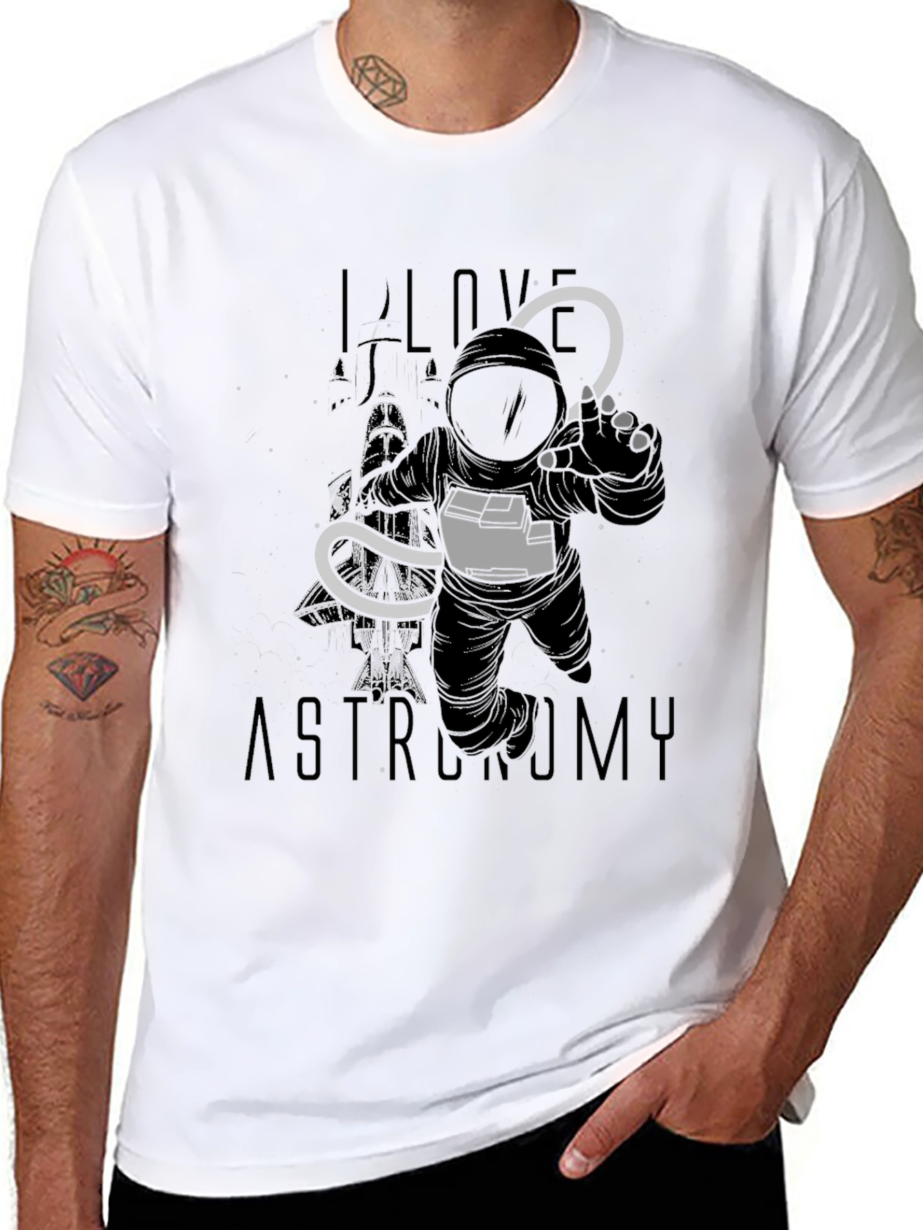 Astronomy Lover Black Graphic Tee