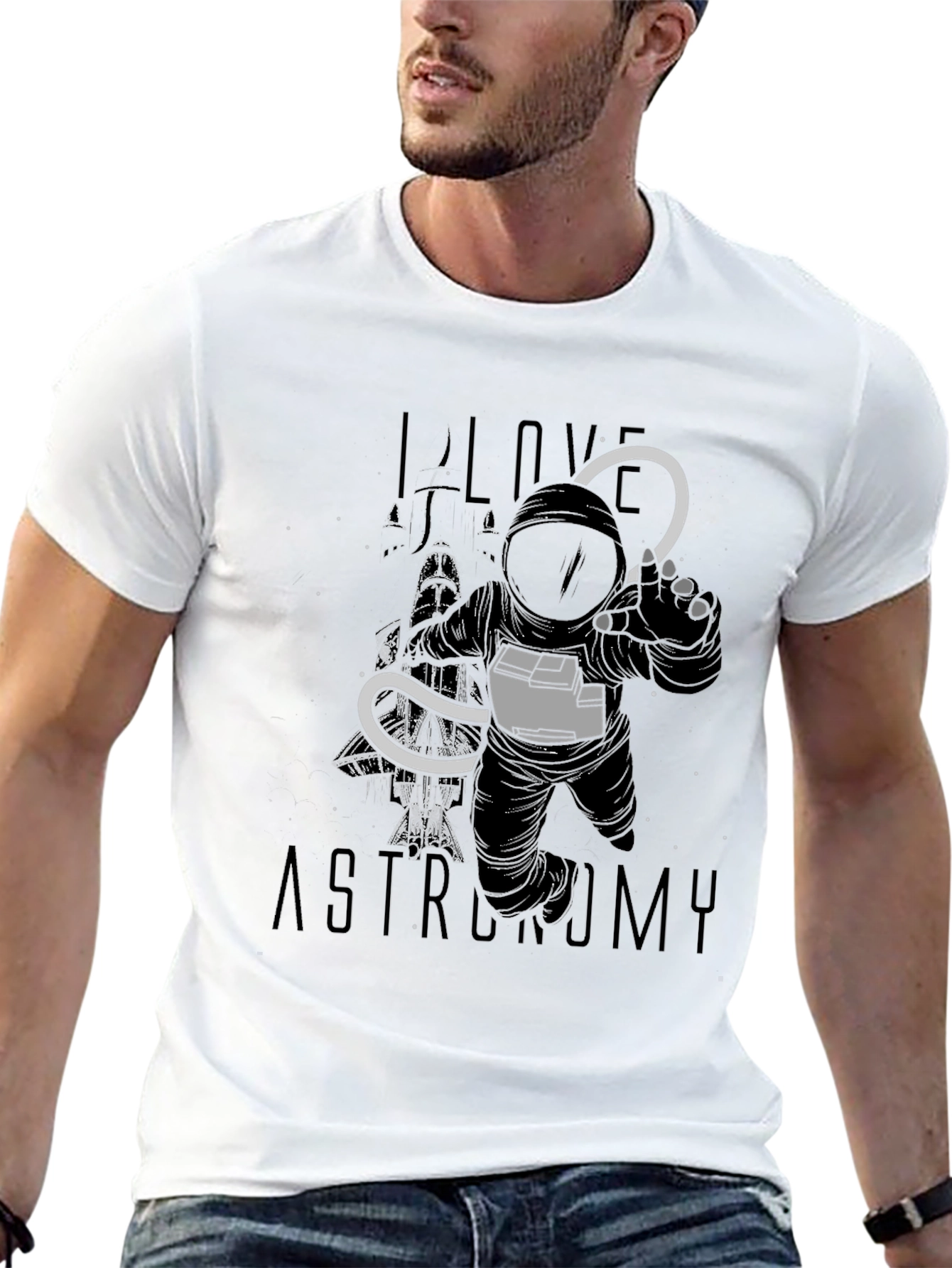 Astronomy Lover Black Graphic Tee