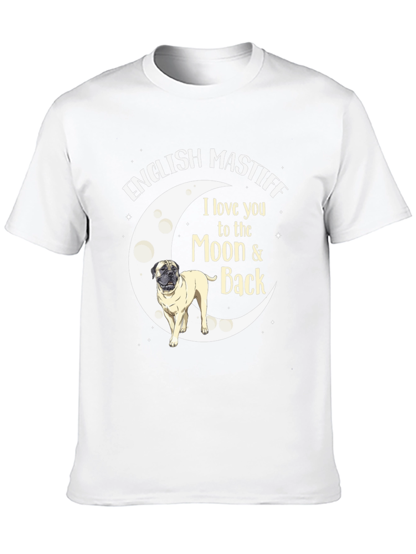 English Mastiff Moon & Back T-Shirt
