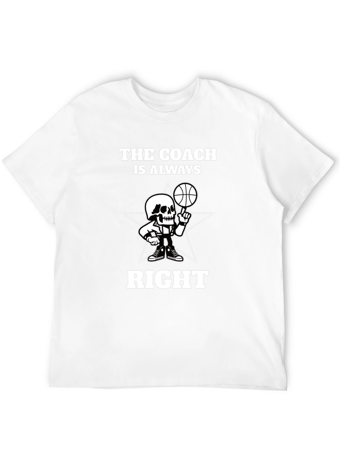 The Coach Is Always Right Black Graphic Tee