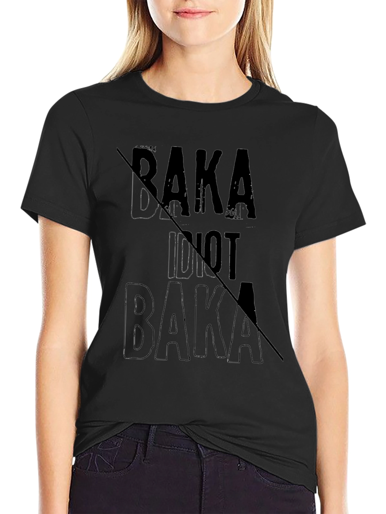 Baka Idiot Not Baka Graphic T-Shirt