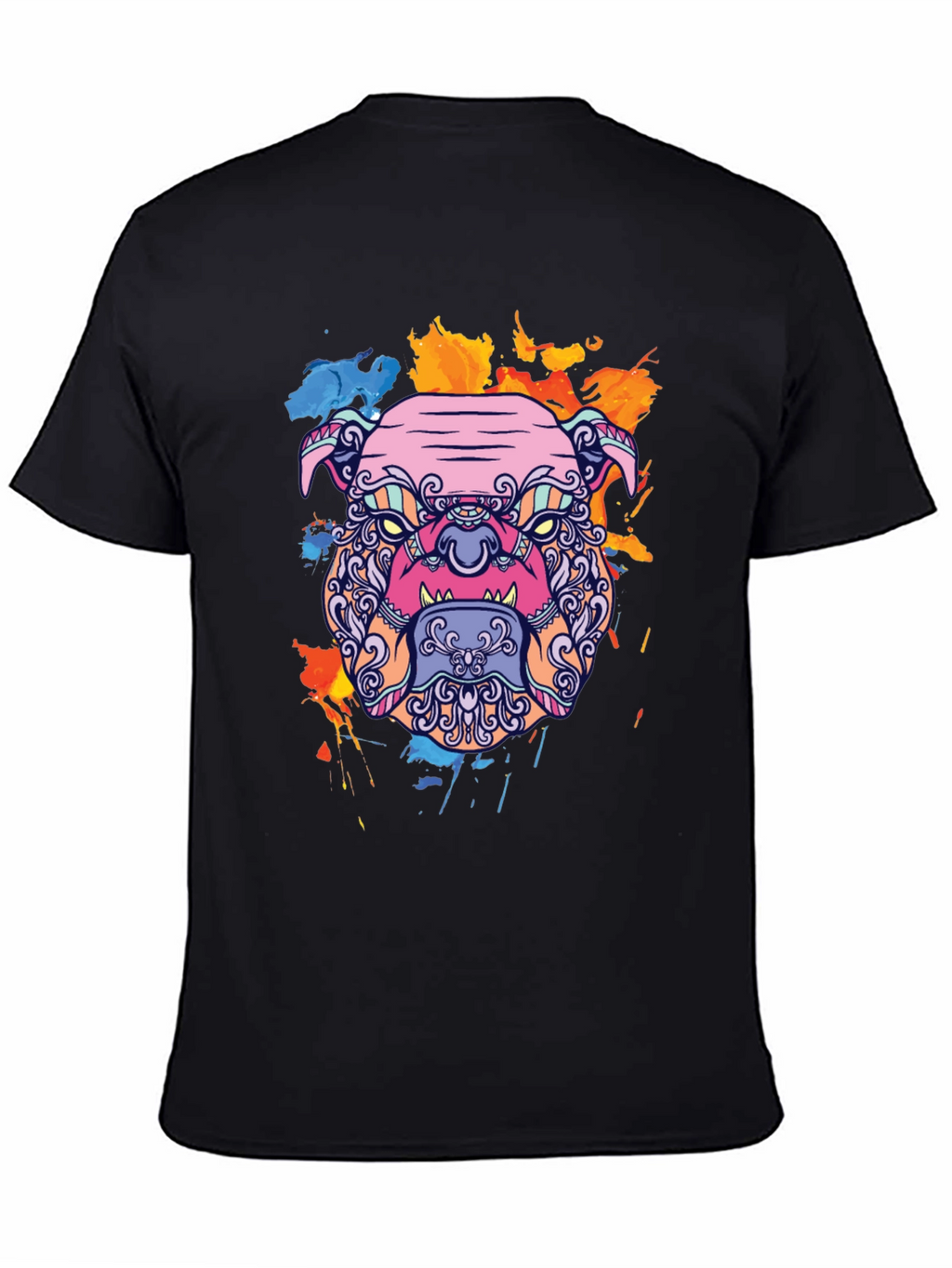 Bold Bulldog Graphic Tee - Artistic Print