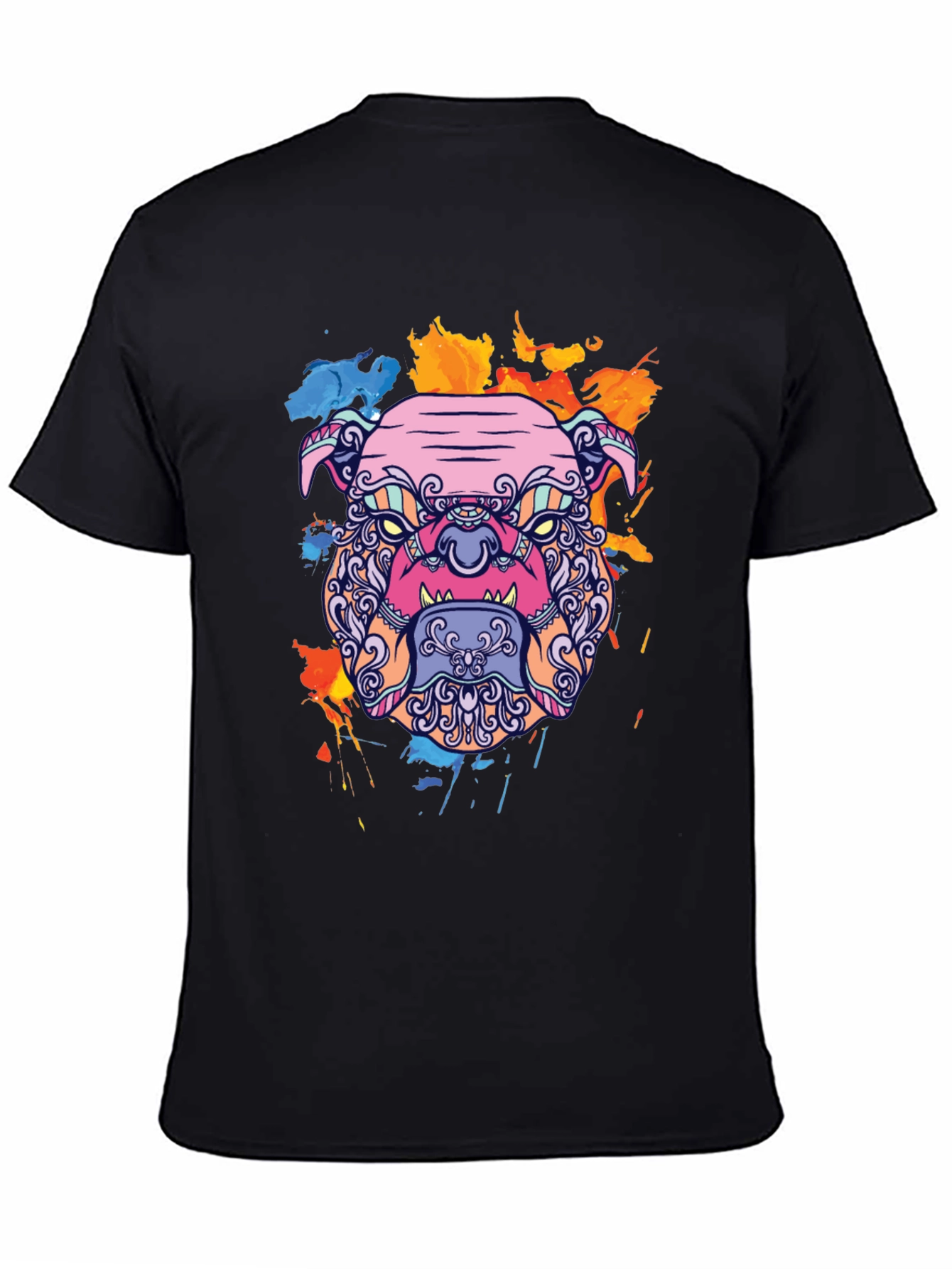 Bold Bulldog Graphic Tee - Artistic Print