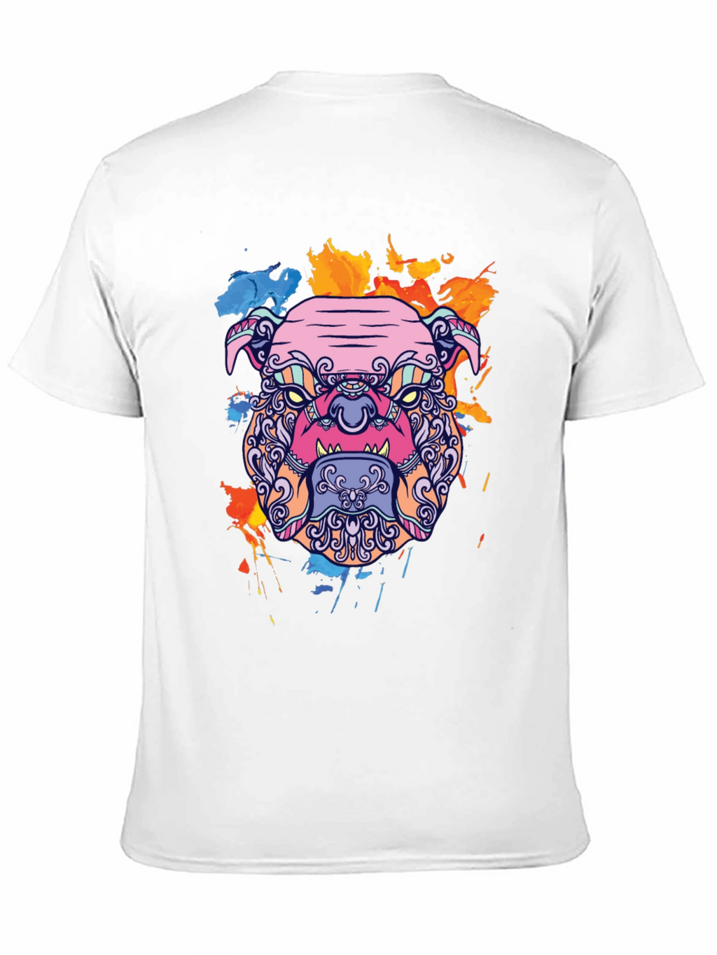 Bold Bulldog Graphic Tee - Artistic Print