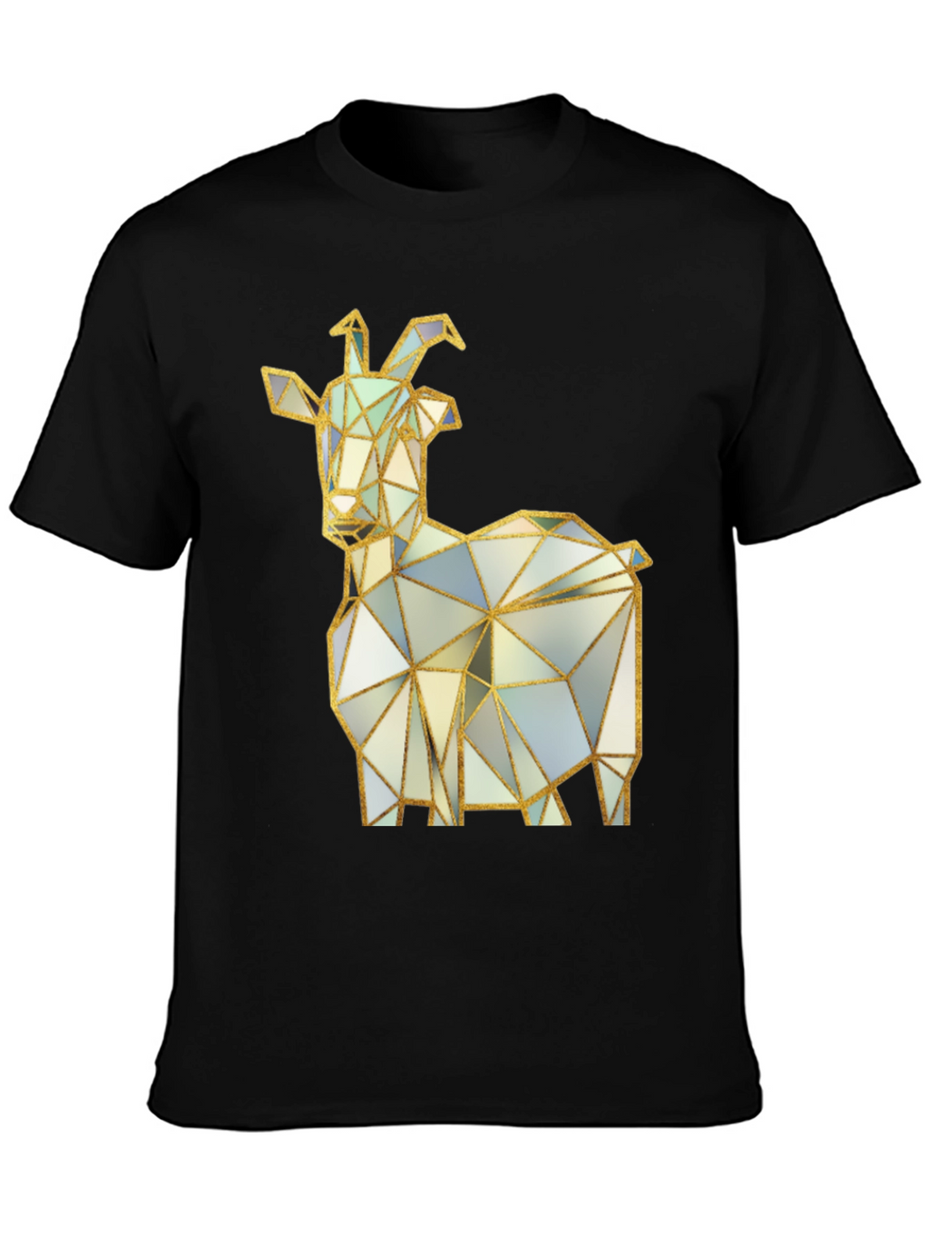 Geometric Goat T-Shirt - Black