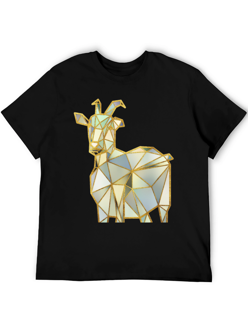 Geometric Goat T-Shirt - Black