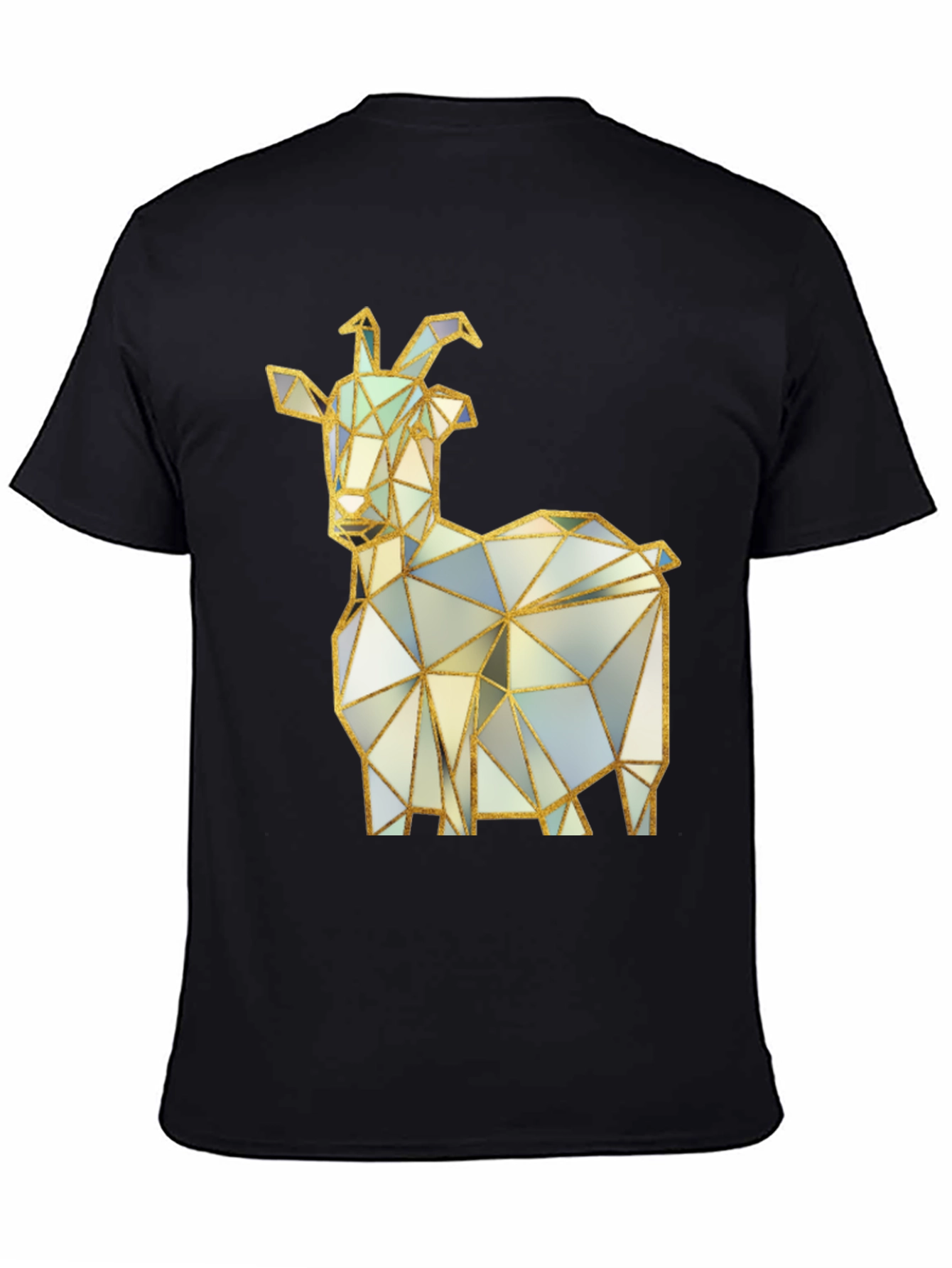 Geometric Goat T-Shirt - Black