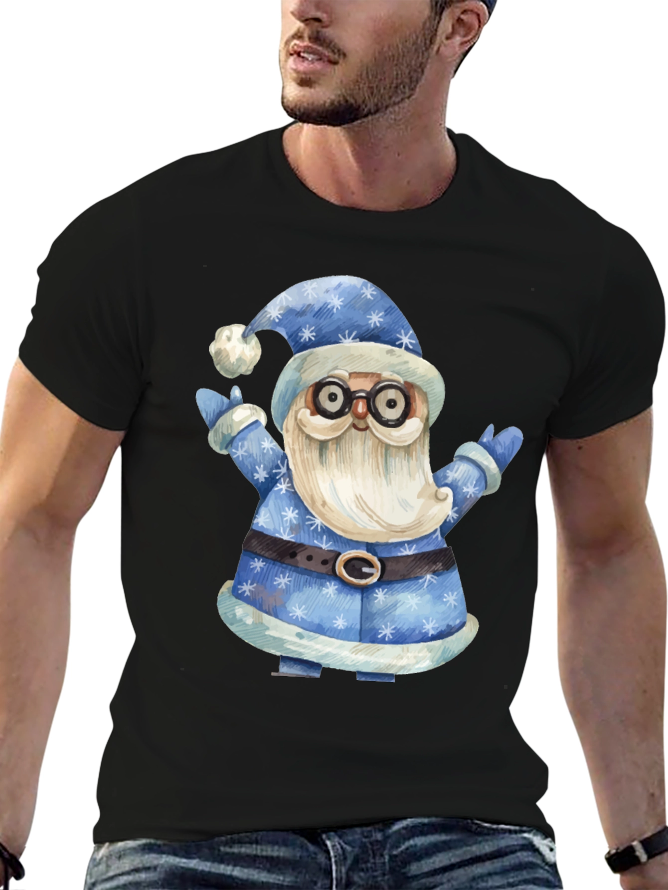 Festive Santa T-Shirt - Holiday Cheer Apparel