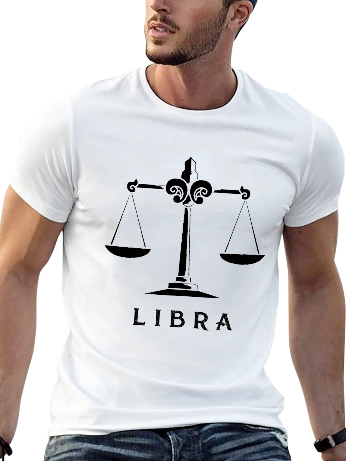 Libra Zodiac Sign Graphic Tee - Stylish Black T-Shirt