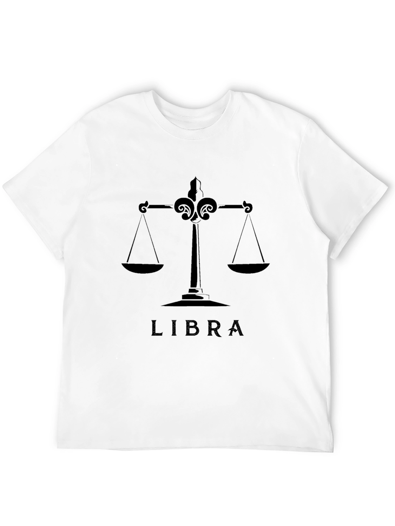 Libra Zodiac Sign Graphic Tee - Stylish Black T-Shirt