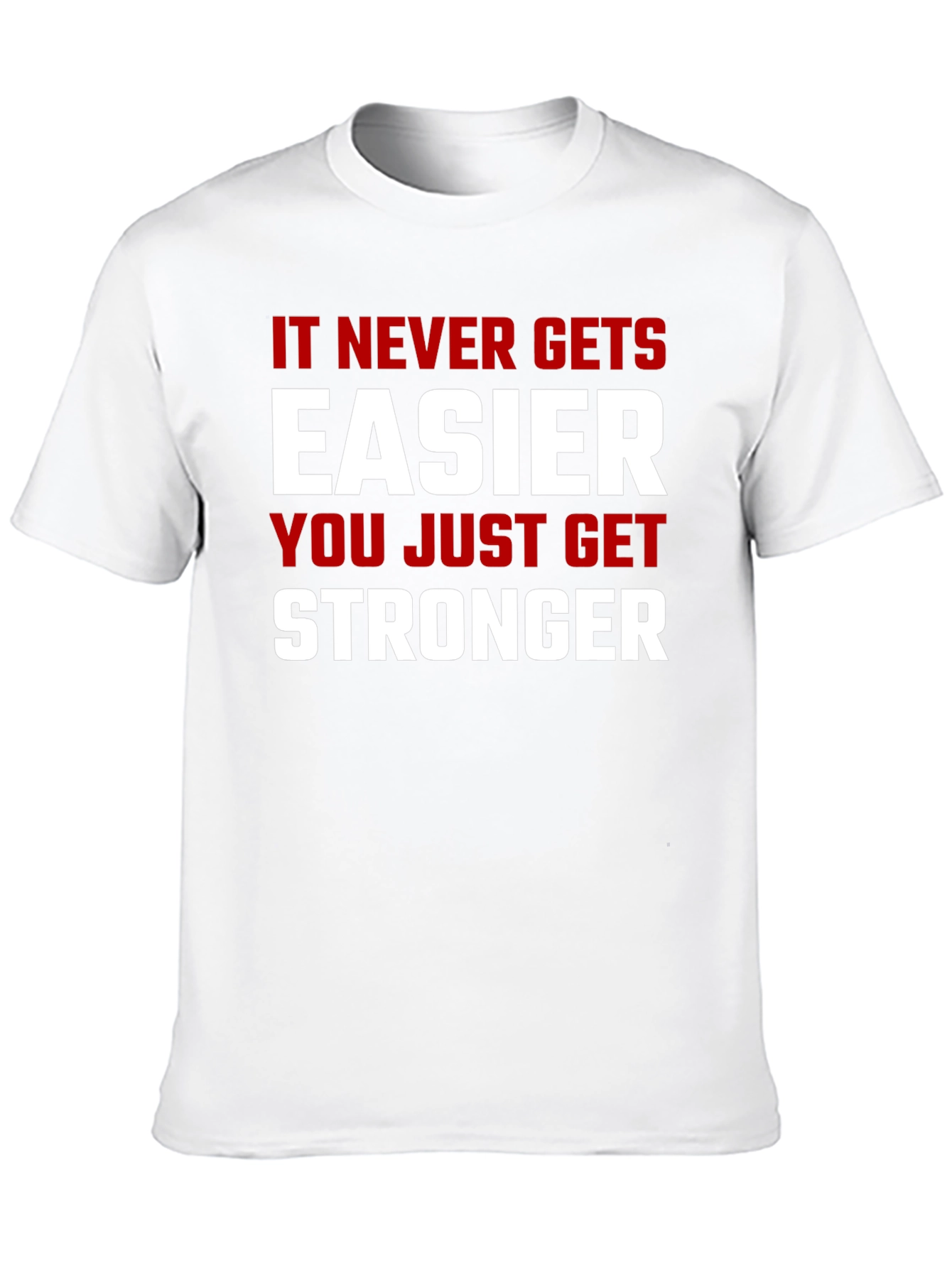 Motivational Stronger Graphic Print Black T-Shirt