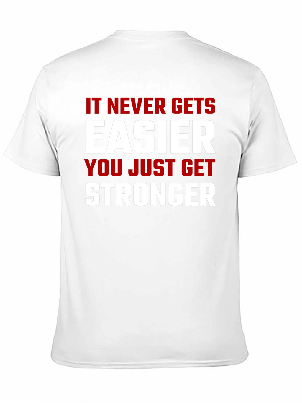 Motivational Stronger Graphic Print Black T-Shirt