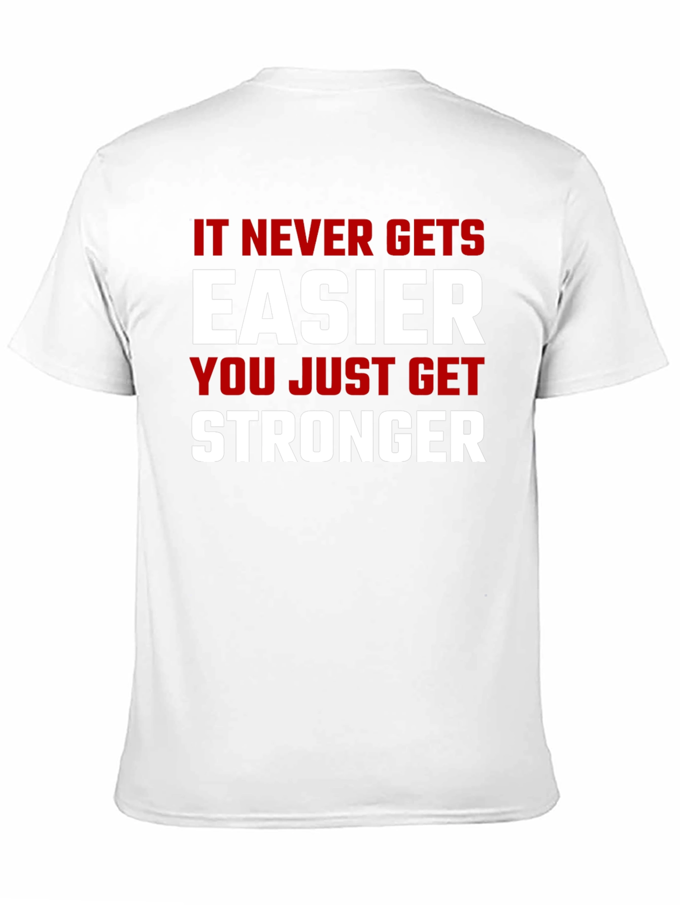Motivational Stronger Graphic Print Black T-Shirt