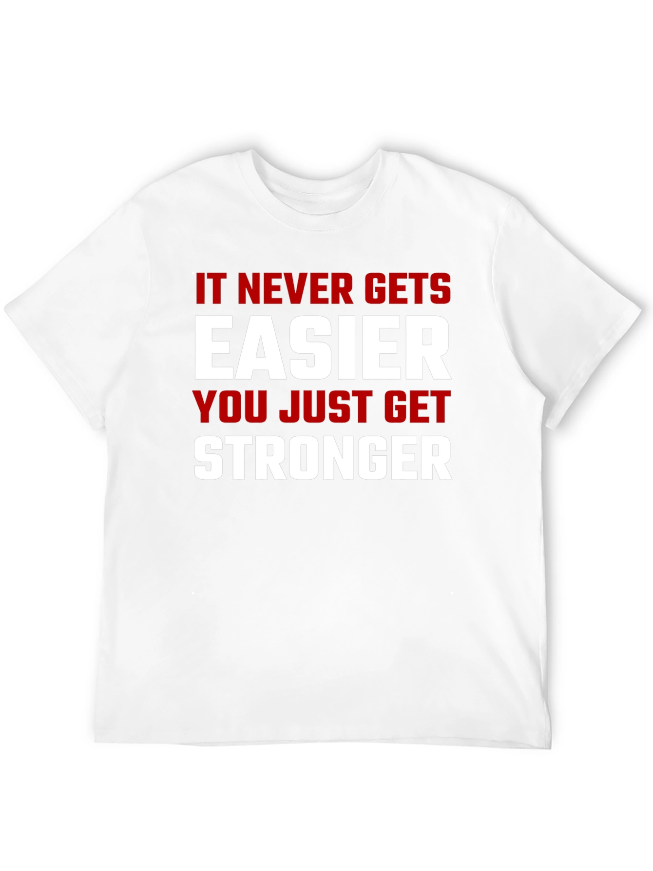 Motivational Stronger Graphic Print Black T-Shirt
